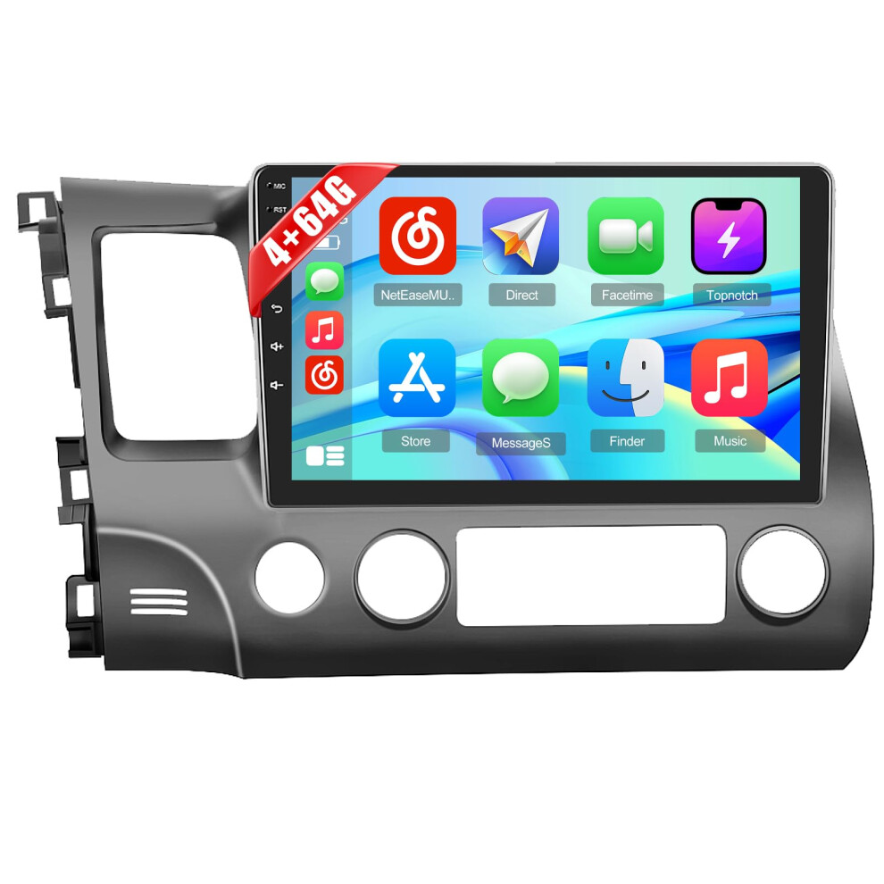 Android Car Stereo For Honda Civic 20062011, 10.1' Touchscreen With Carplay, Android Auto, Gps, 64Gb, Ahd Camera 9199774679831