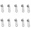 10 pièces 3 #5 # fermetures à-Non. 5 pièces d'argent, tirez-le 1