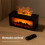 Fireplace Aroma Diffuser  Flame Humidifier Waterless Auto-Off with Remote and Realistic Fireplace Night Light,B 9