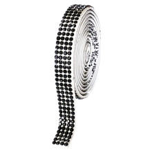 Ruban de strass scintillants, 1 mètre, 9mm, pour mariage-Noir