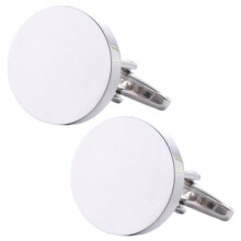 Metal Cufflinks for Dress Shirt Work Uniform Cufflinks-silver