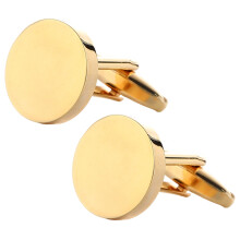 Stylish Round Cufflinks For Men Wedding Birthday Proms-gold