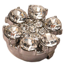 Flower Rhinestones Cufflinks For Women Wedding Birthday-silver