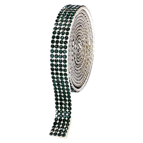 Ruban adhésif de strass de 1 mètre de Long,-Vert foncé
