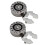 1 Pair Round Button Covers Rhinestones Cuff Links Korean-silver 1