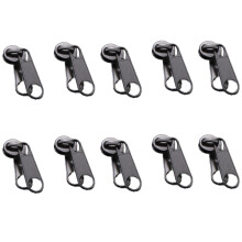 10 Pcs Zippers Pullers Single/Double Side-No. 3 Gun Salad Head