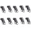 10 Pcs Zippers Pullers Single/Double Side-No. 3 Gun Salad Head 1
