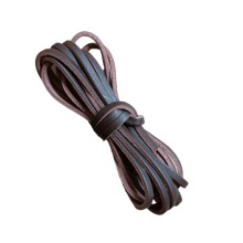 Leather Cord 3mm 10.93yard Flat LeatherString -Deep Coffee