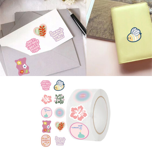 500Pcs Decorative Sticker Seal Adhesive Sealing Label Sticker-A 1