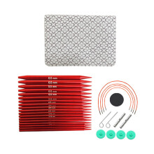 Aluminium-Rundstricknadel-Set mit Strickzubehör 3,0 mm–6,0 mm