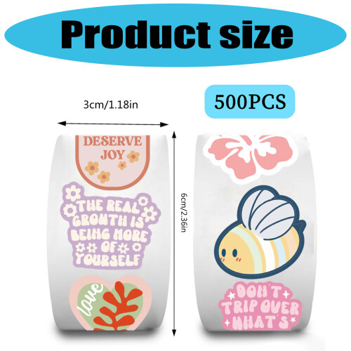 500Pcs Decorative Sticker Seal Adhesive Sealing Label Sticker-A 2