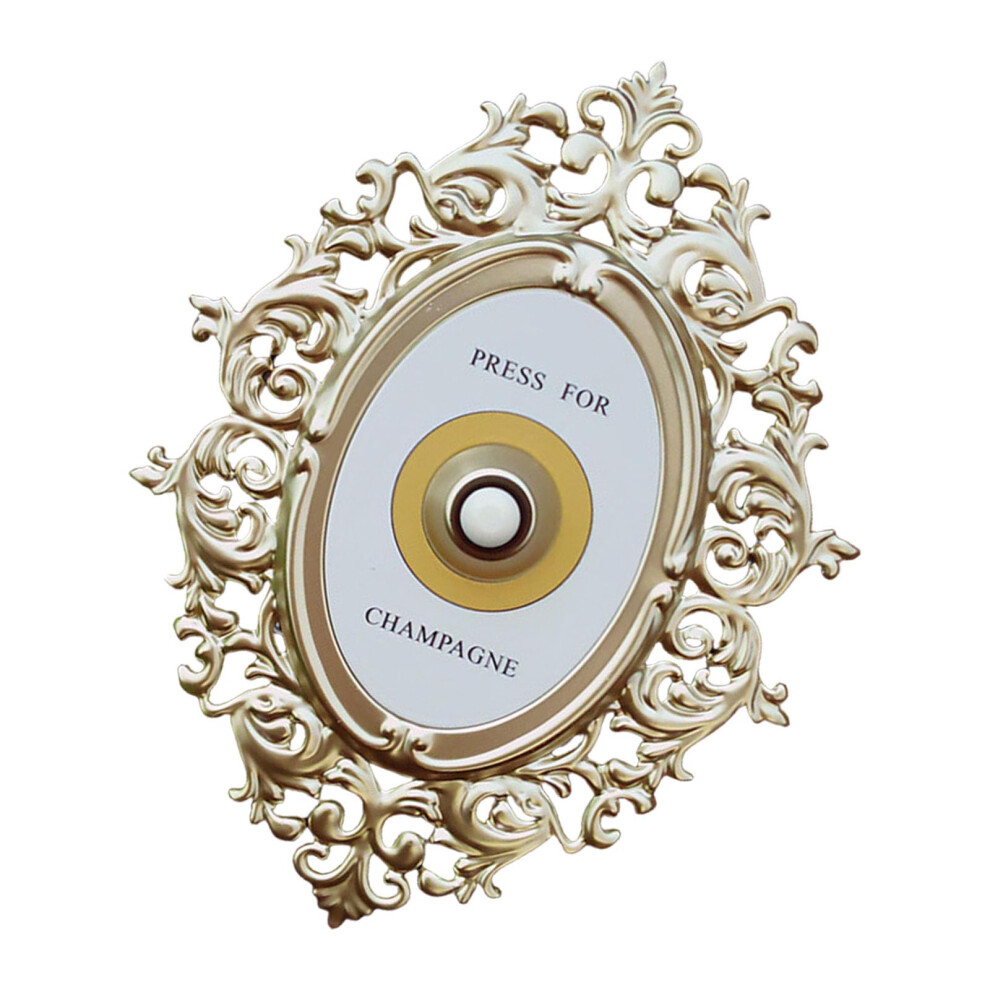 Champagne Button Vintage Doorbell With Durable Metal Construction For Interactive Wallmounted Service 9187378929858