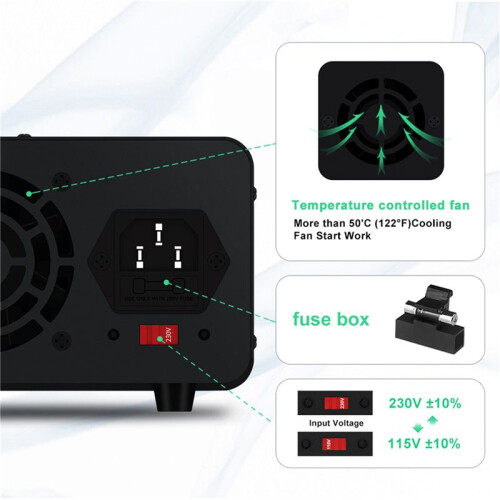 30V10A Lab Power Supply with Triple Storage Switching Power Supply 5V2A  Regulated PowerSupply for TypeC Interface(EU) 2