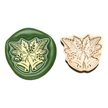 Vintage Siegelstempel mit Weihnachtsmuster für-Holly und Glocken