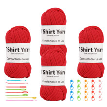Crochet Yarns Thread for Carpet Rug Hanging-bright red