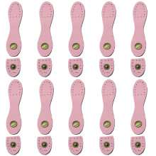 10x multifunktionale Leder-Druckknöpfe zum Aufnähen von-Rosa