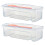2PCS Stackable Microwave Pasta Cooker with Strainer Lid Fork BPA  Noodle Maker for Quick Meals 1