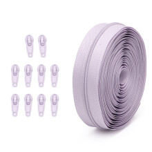 Zippers Repair Kits #3 Nylon Coil Sewing Zippers-Light Purple
