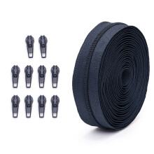 Zippers Repair Kits Zips Pulls Sliders #3 Nylon Coil-Navy blue