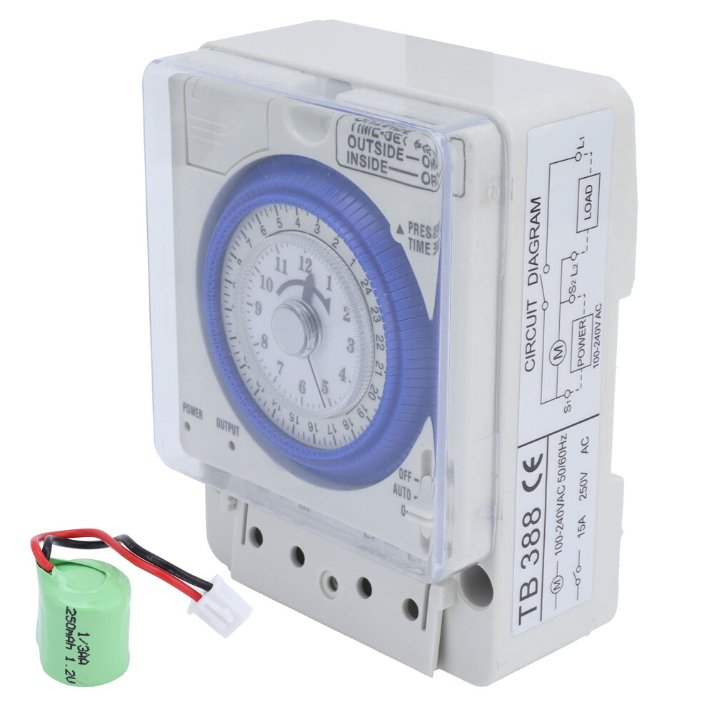 Mechanical Timer Switch 24 Hour Automatic Energy Saving For Water Heater Breeding 100240Vac 9187378930564