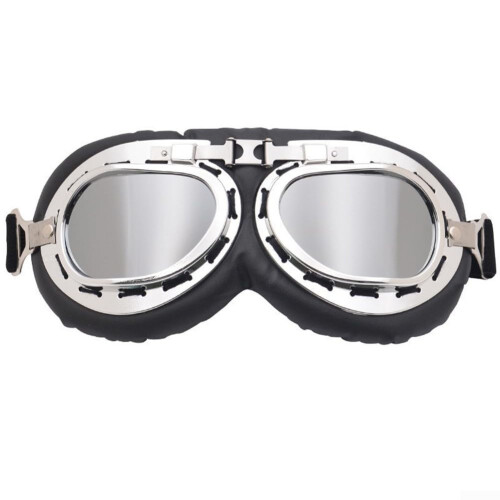 Protective Motorcycle Riding Glasses WearResistant Design Polarized Lenses Silver Frame