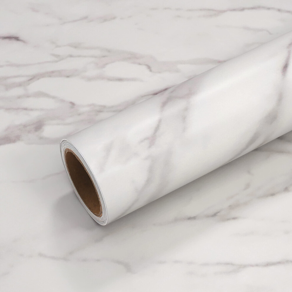 Marble Contact Paper Waterproof Oilproof Peel And Stick Countertop Cover 15.7'X118' Vinyl Roll 9094768931721