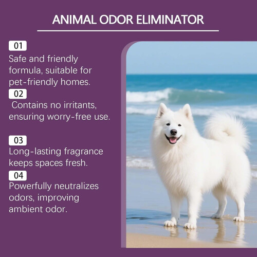 Pet Odor Eliminator Spray 120ml Powerful Neutralization for Litter Boxes Beds and Home 2