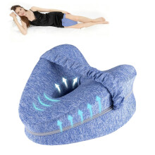 Knee Pillow for Side Sleepers with Ergonomic Leg Alignment, Memory Foam for Hip and Back Pain Relief
