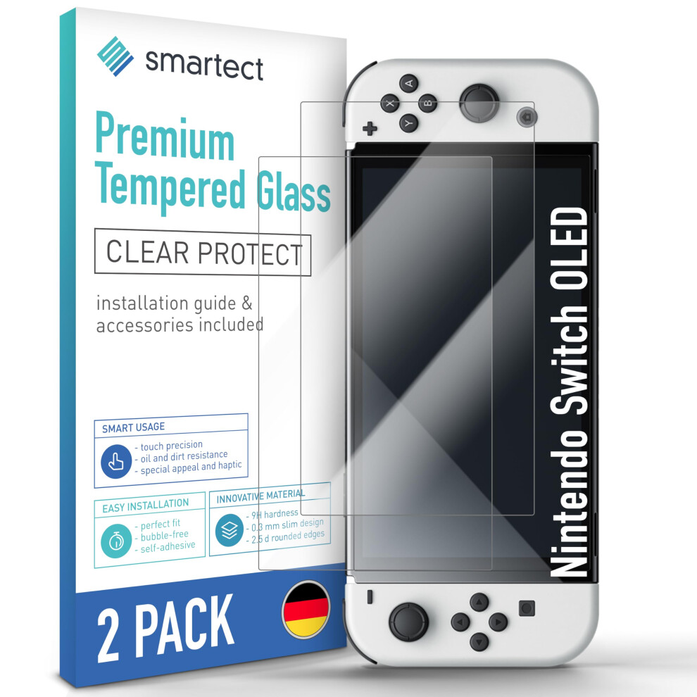 Screen Protector For Nintendo Switch Oled 2 Pack, 9H Tempered Glass, Scratch Resistant, Bubble Installation 9199774682275