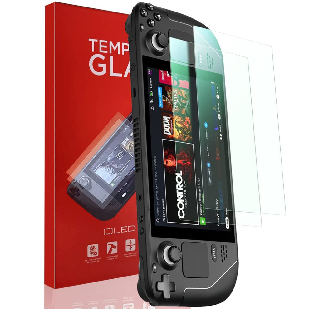 2 Pack Tempered Glass Screen Protector For Steam Deck 9H Hardness Scratch Proof Bubble 2022 9199774683050