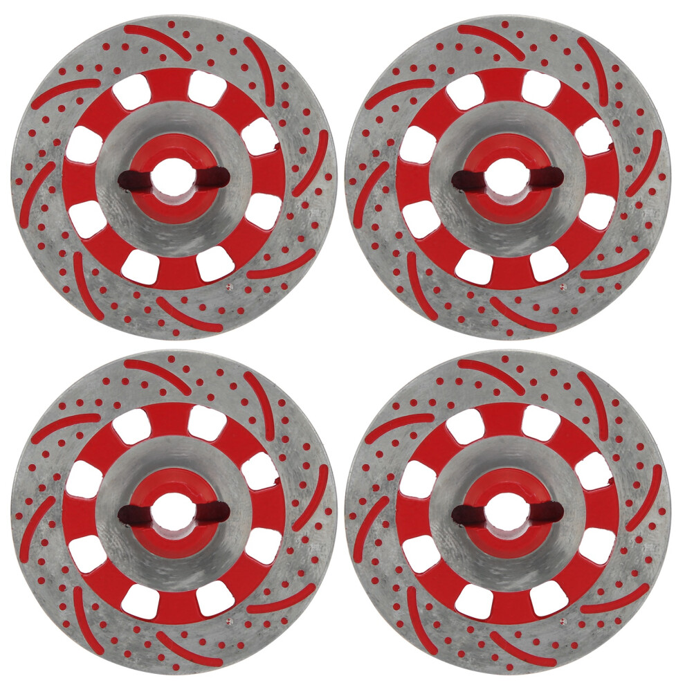 4Pcs Metal Rc Brake Disc Set For 1/7 Udr 43Mm Car Accessories Red 8761379610383