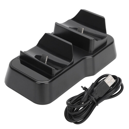 Base di ricarica per controller PS5, stazione di ricarica multi-controller per gamepad Sony PS5 con design compatto e portatile e indicatore LED.
