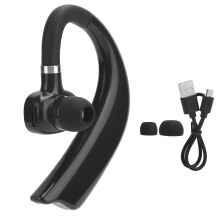 Comfortable To Wear Bluetooth 5.2 Earpiece with Noise Reduction and Sweat Resistant Design, Hands Free Dual Microphone Wireless Headset for Office