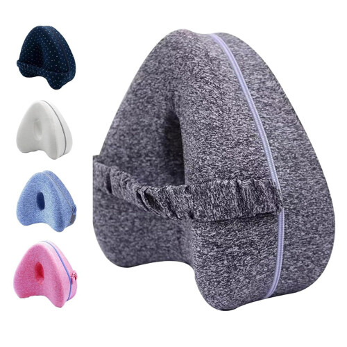 Knee Pillow for Side Sleepers with Adjustable Strap, HeartShaped Memory Foam for Hip Alignment