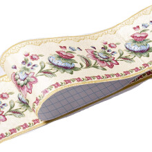 Elegant Pattern Wallpaper Border Removable Waterproof Peel and Stick Wall Border for Kitchen and Bathroom