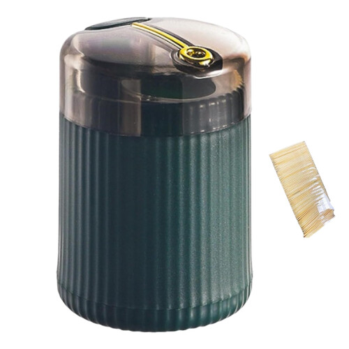 Automatic Toothpick Dispenser with Large Capacity, OneTouch Push Button Toothpick Holder for Kitchen