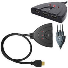 3 Port HDMI Switch Splitter Box 1080P Full HD for TV PS4 Gaming and Home Theater