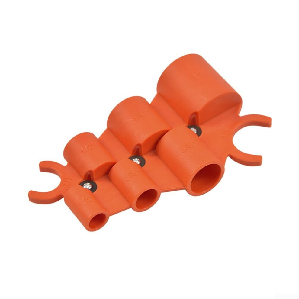 Pipe Depth And Diameter Gauge Tool 1/4 To 1 Inch Range With Deburring Function For Pvc Copper Pex Cpvc Pert Pipes Orange 9199774683944