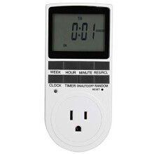 Digital Timer Switch 10A US Plug with LCD Display, 7 Day Programmable Outlet for Lights and Fans