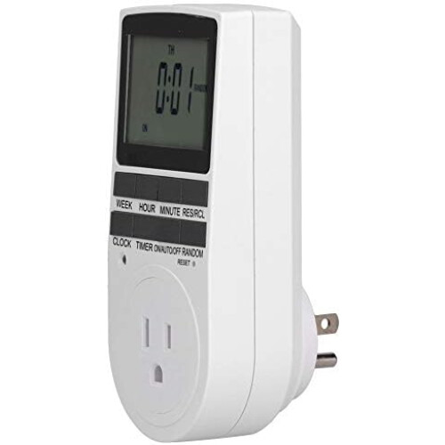 Digital Timer Switch 10A US Plug with LCD Display, 7 Day Programmable Outlet for Lights and Fans 2