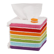 Tissue Box Crochet Set for Beginner with-Colorful cake tissue
