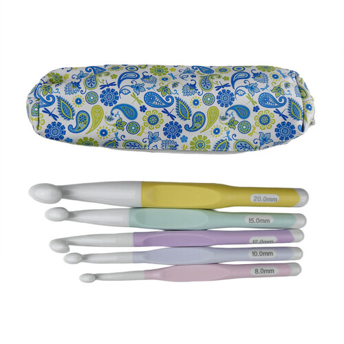 5Pcs Ergonomic Handle Crochet Hook 8mm-20mm Ergonomic Crochet