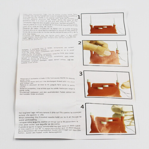 Multifunctional Sewing Needle Threader Double-orange color 2
