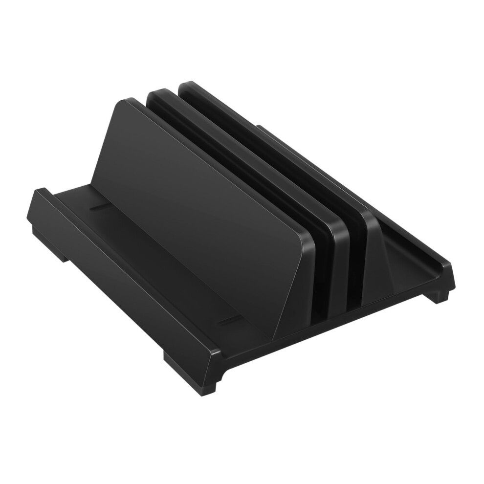 Laptop Vertical Stand, Adjustable Storage, Dual Slots Laptop Holder, Ergonomic Desk Organizer For Desk Use 9187378933152