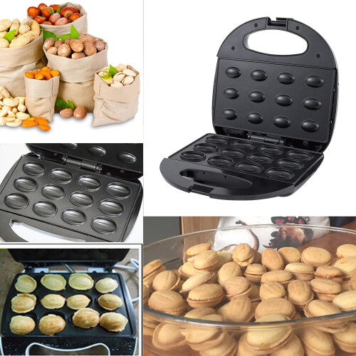Mini Donut and Walnut Cookie Maker with DualSide Heating, Quick HeatUp, Easy Clean 1
