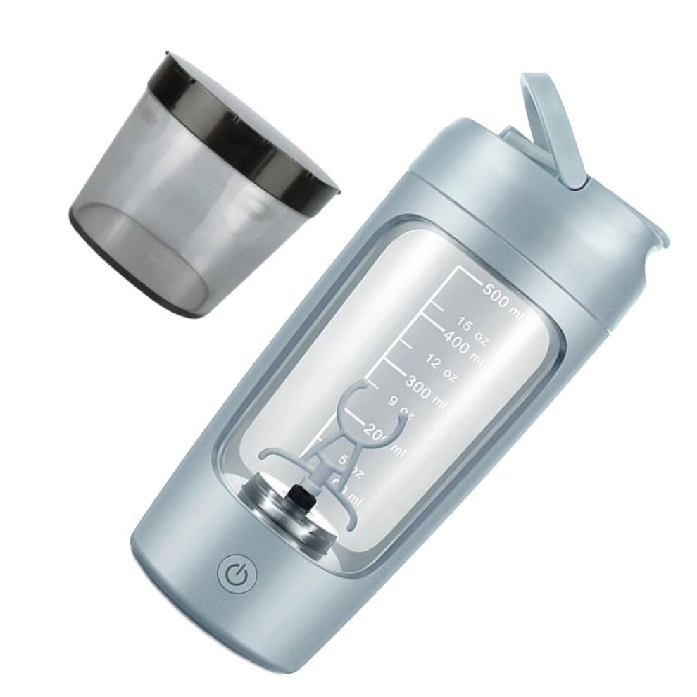 Electric Shaker 650ml Capacity With Powder Compartment, Rechargeable Protein Shake Mixer