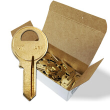 M1 Master Key Blanks Brass Pack of 50 Durable Uncut Keys for Locksmiths and Padlocks