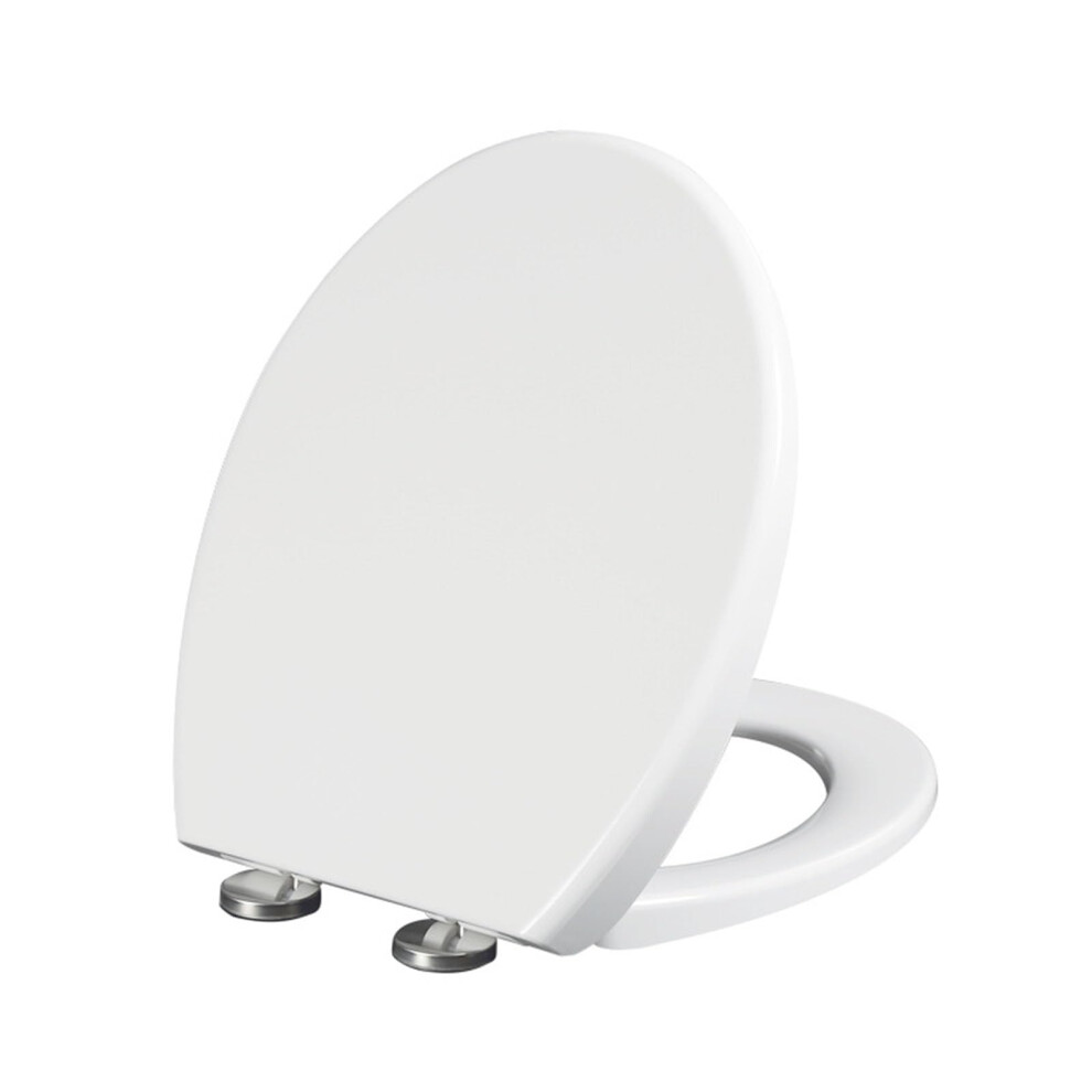 Slow Close Round Toilet Seat With Quick Release Hinges, Durable Pp Cover, White Universal Fit 9199774684651