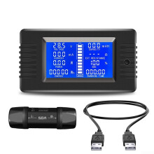 DC 8120V Digital Battery Tester With Impedance, Power Capacity, Wattmeter, STN LCD Screen, USB Interface, 100A2m