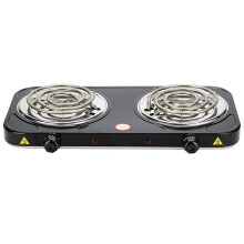 Electric Hot Plate Portable Double Burner with Dual Adjustable Controls Fast Heating Stainless Steel